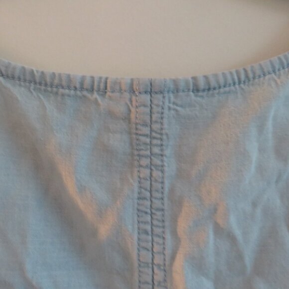 J. JILL Light Denim Maxi Chambray Dress Coastal Lagenlook Minimalist Size XL P - Picture 12 of 15